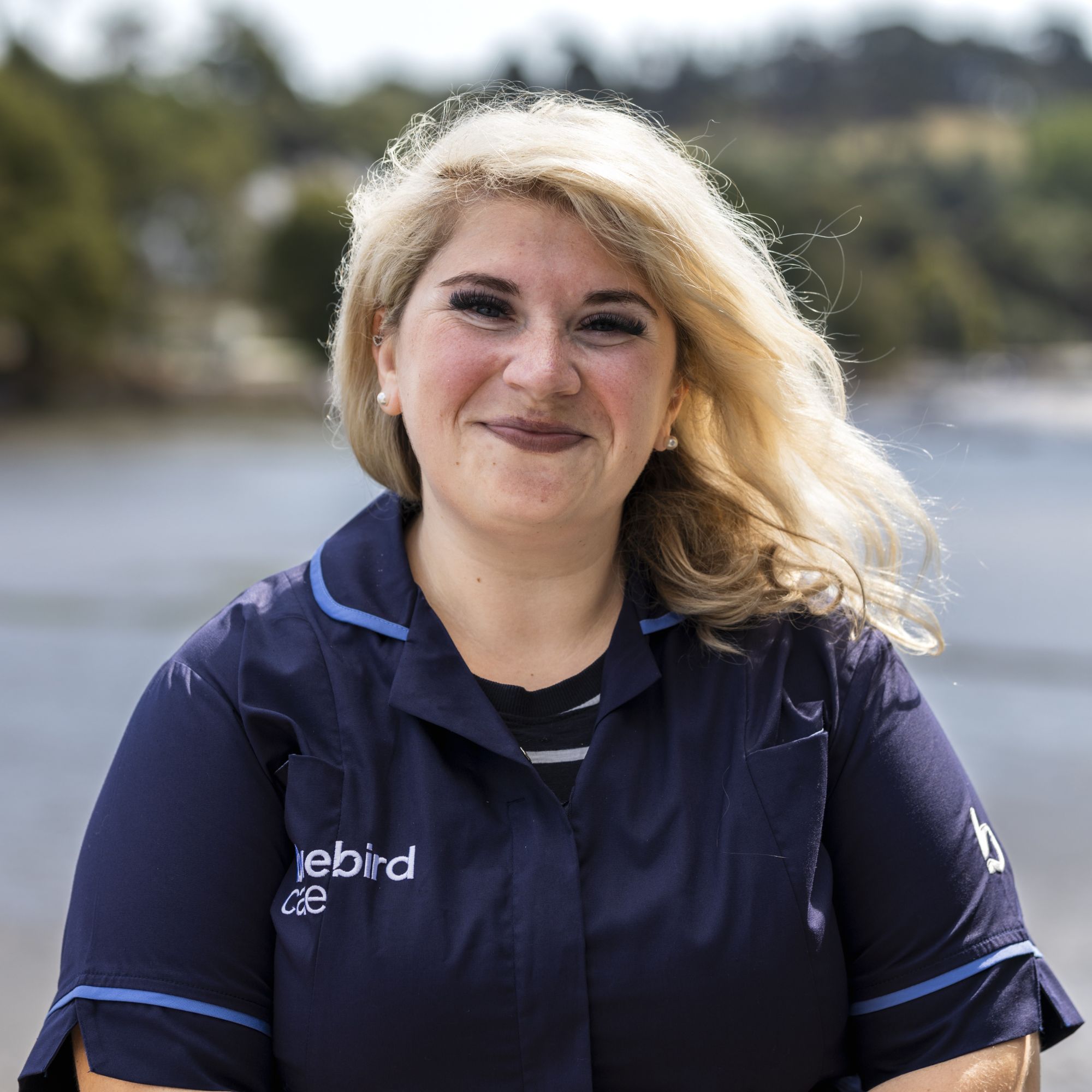 portrait of a care worker smiling