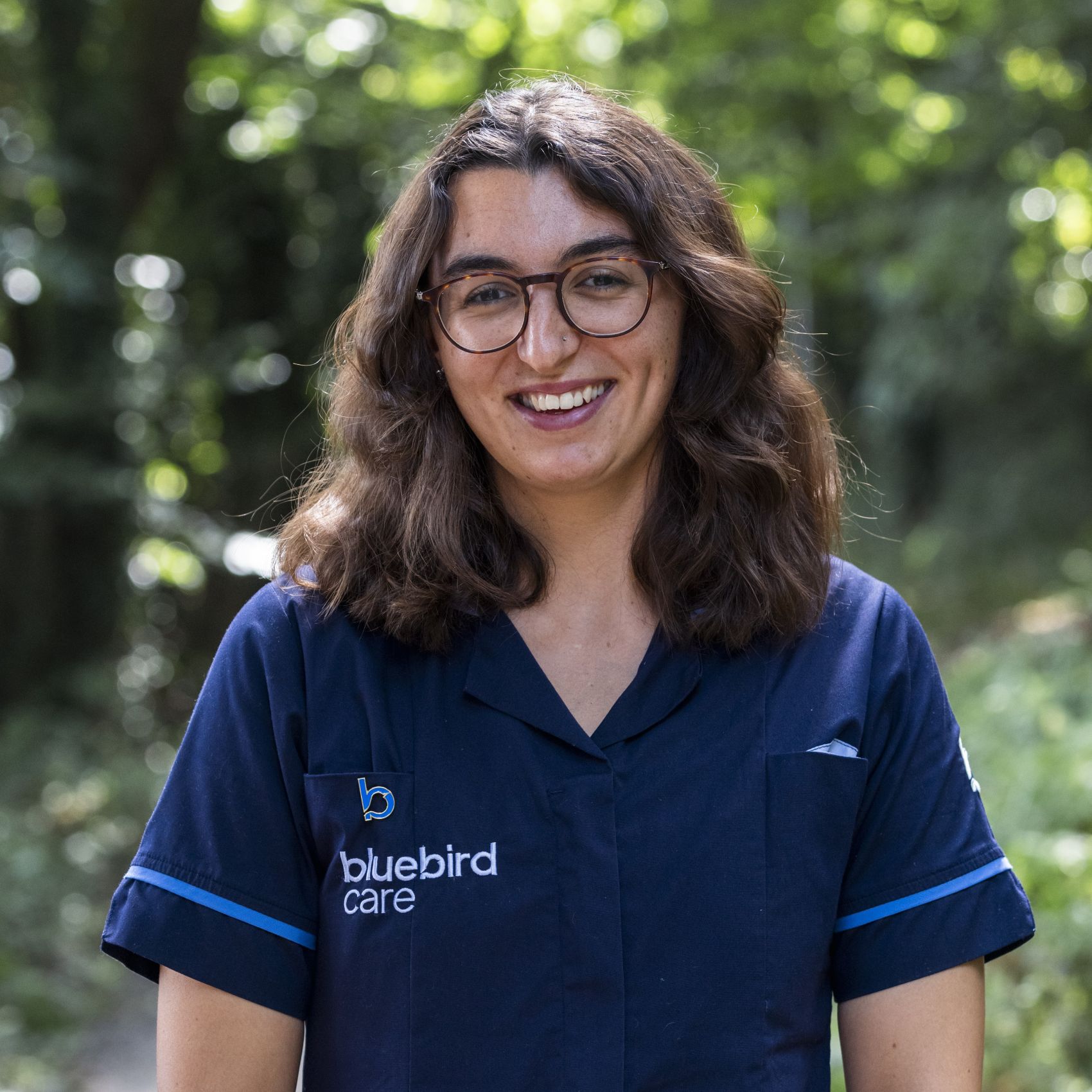 portrait of a care worker smiling